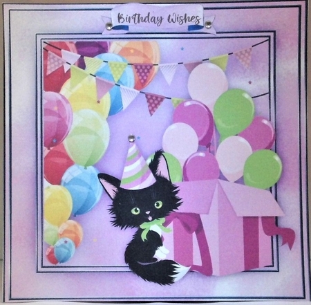 Lucky Black Birthday Cat 1 by Hazel Underwood
