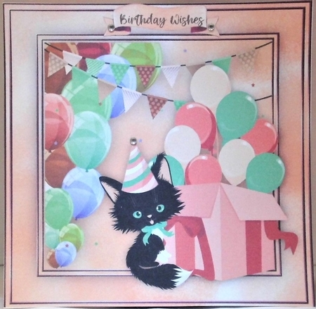 Lucky Black Birthday Cat 2 by Hazel Underwood