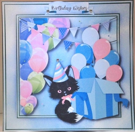 Lucky Black Birthday Cat 3 by Hazel Underwood