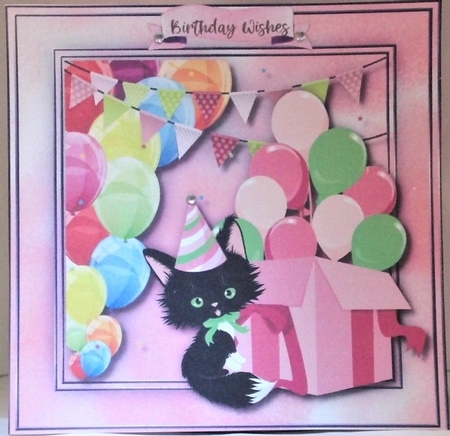 Lucky Black Birthday Cat 4 by Hazel Underwood