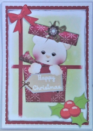 Christmas - Bear in a box by Hazel Underwood