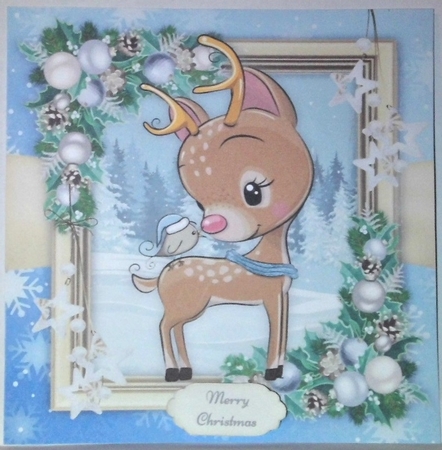 Gorgeous Reindeer With Little Bird 8x8 Mini Kit by Hazel Underwood