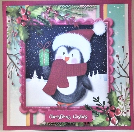 Cute Wooly Scarf Penguin by Hazel Underwood