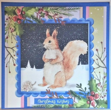 Squirrel in the Snow  by Hazel Underwood