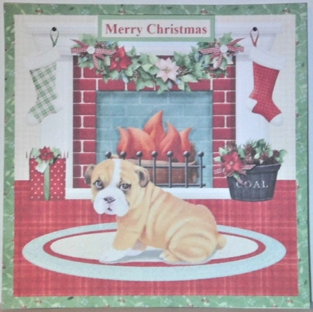 Pets by the christmas fire bumper kit - Decoupage & Inserts by Hazel Underwood