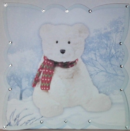Scallop Topper Christmas Animals Ice  Bear  by Hazel Underwood