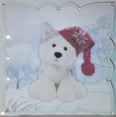 Scallop Topper Christmas Teddie by Hazel Underwood