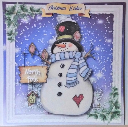 Snowman at the Northpole by Hazel Underwood