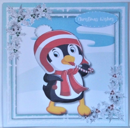 12,Mixed card fronts with Jolly Penguins + Matching Inserts by Hazel Underwood