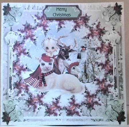 Poinsettias in A Ring-Christmas Girl & Friends by Hazel Underwood