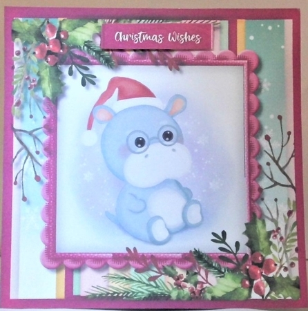 6, Cute Christmas Animal Card fronts  by Hazel Underwood