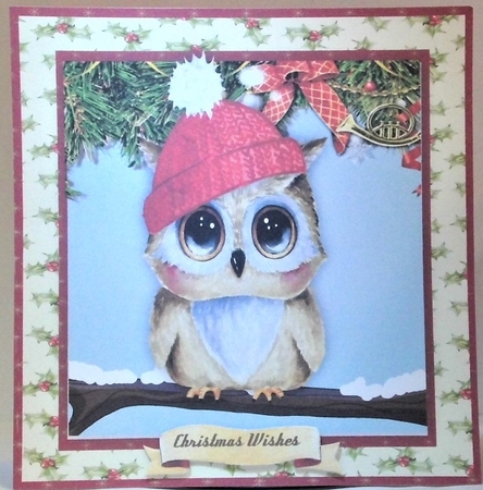 GorgeousOwls Christmas  Woolly Hat  by Hazel Underwood