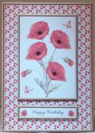 Lovely Watercolor Poppies Birthday Topper by Hazel Underwood