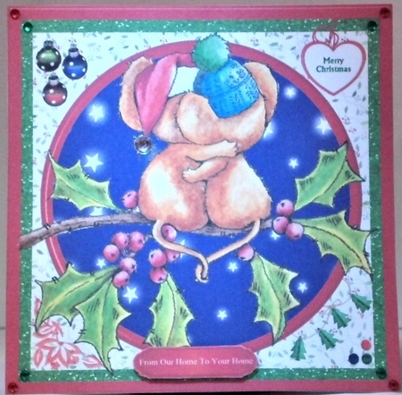 Holly Mice - Waiting for Santa - Christmas Mini Kit & Decoupage by Hazel Underwood