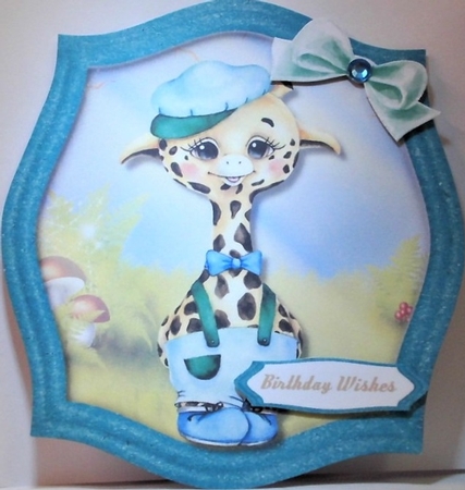 Giraffes New Hat  by Hazel Underwood