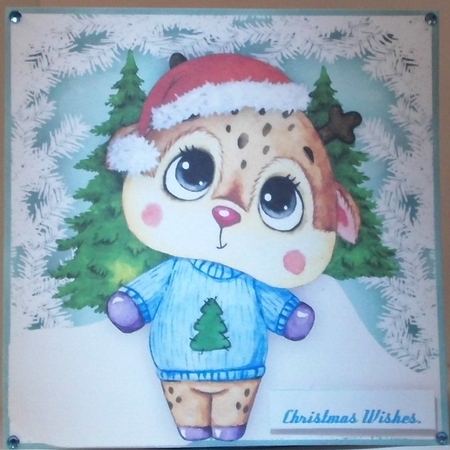 Reindeers Christmas Jumper  by Hazel Underwood