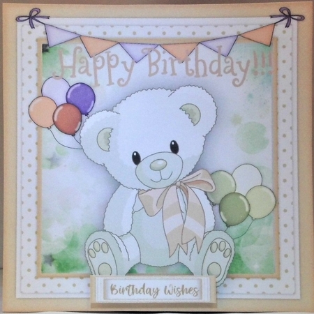 Birthday Bear , Buff by Hazel Underwood