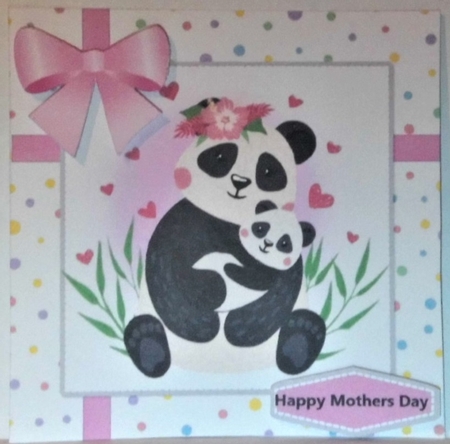 Mum and baby panda by Hazel Underwood