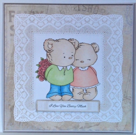 Cute Teddy Bear Topper by Hazel Underwood