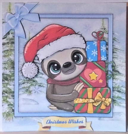 Lovely Sloth and Presents by Hazel Underwood