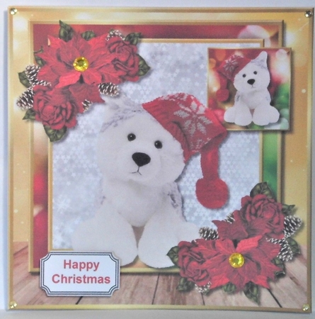 Christmas Teddies Quick Card 3 by Hazel Underwood