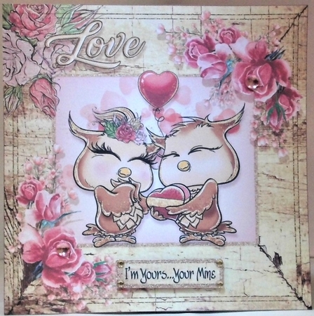 Valentines Cute Creatures Cardfront- (3) by Hazel Underwood