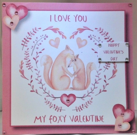 My Foxy Valentine 8x8 by Hazel Underwood