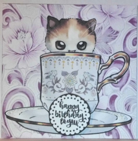 Kitty Cup 1 by Hazel Underwood