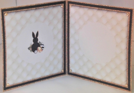 Gold & Black Easter Bunny Card insert by Hazel Underwood