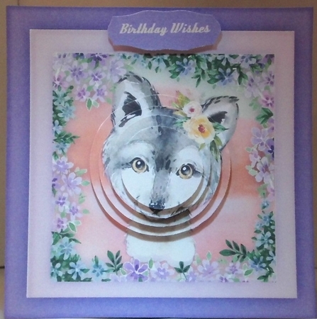 Beautiful  Fox and Corner Scrolls  by Hazel Underwood