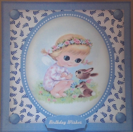 Little Girl with Rabbit  by Hazel Underwood