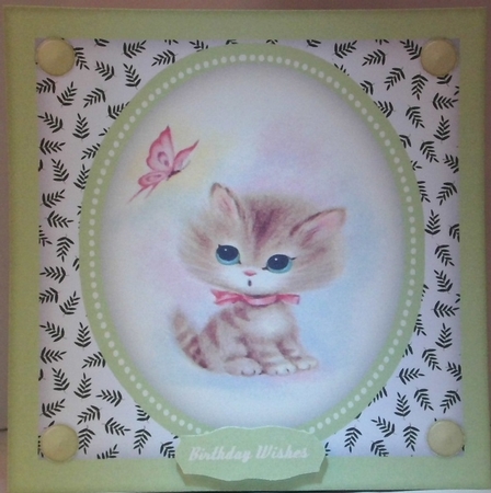 Little Kitty and Butterfly by Hazel Underwood