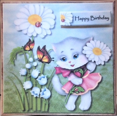 Cute Birthday Girl Spring Flowers by Hazel Underwood