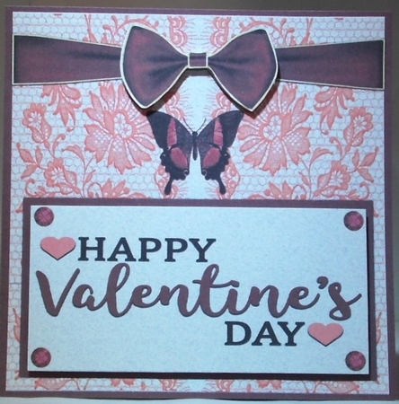 Butterfly Valentines Card by Hazel Underwood