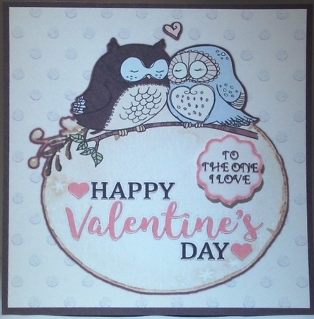 Owls Valentines Card by Hazel Underwood
