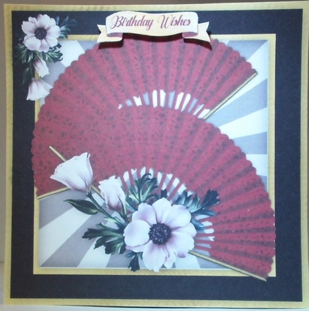 Red Fans and Winter Roses  by Hazel Underwood