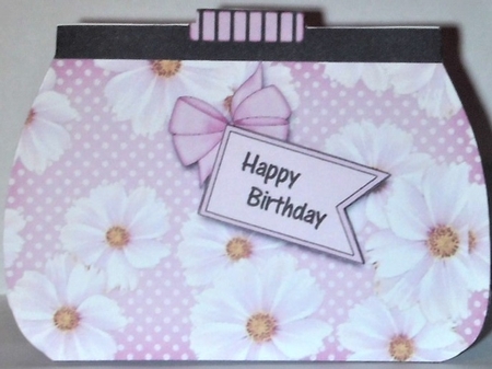 3D Shaped Card  Kit - Pretty Floral Clutch Bag by Hazel Underwood