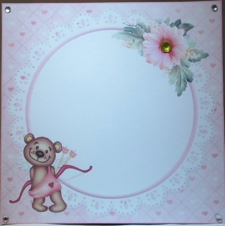 Valentine wishes with hugs and kisses insert by Hazel Underwood