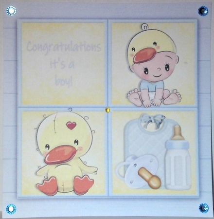 Baby Boy Cube Duck 8x8 Mini Kit by Hazel Underwood