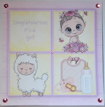 Baby Girl Cube Llama 8x8 Mini Kit by Hazel Underwood