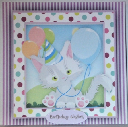 Cute Grey  Kitty Cat  by Hazel Underwood
