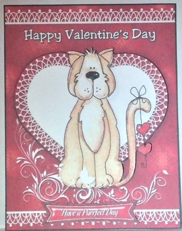 Valentines Pet Card Front Quick Card-3 by Hazel Underwood