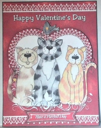Valentines Pet Card Front Quick Card-5 by Hazel Underwood