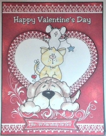 Valentines Pet Card Front Quick Card-6 by Hazel Underwood