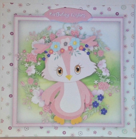 Beautiful Owl in a Flower Frame  by Hazel Underwood