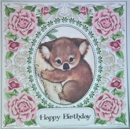 Pretty Rose Frame Koala by Hazel Underwood