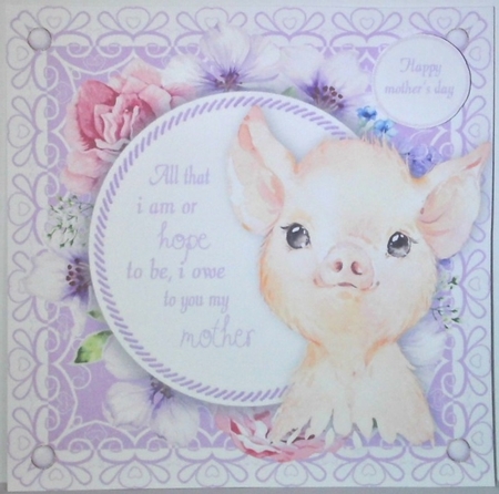 All that i am or hope to be  .... Pig 8x8 by Hazel Underwood
