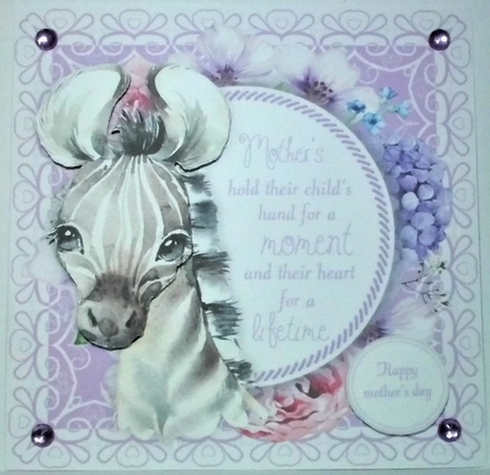 Mothers hold their childs hand  .... Zebra 8x8 by Hazel Underwood