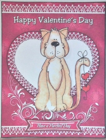 Valentines Pet Card Front Bumper Kit-Pink-2 by Hazel Underwood
