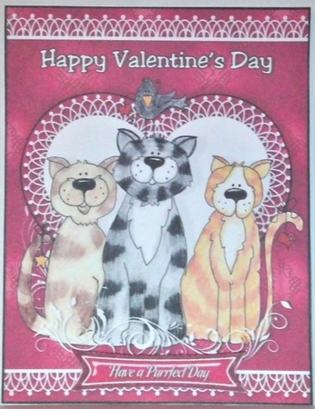 Valentines Pet Card Front Bumper Kit-Pink-2 by Hazel Underwood